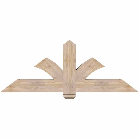 Ekena Millwork Redmond Smooth Timber Gable Bracket, Douglas Fir, 60"W x 22"H x 5 1/2"D x 5 1/2"F, 9/12 Pitch GBW060X22X0606RED00SDF